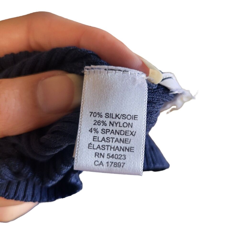 Allegory navy blue brass button down long sleeve sweater, size XXL - Picture 4 of 6